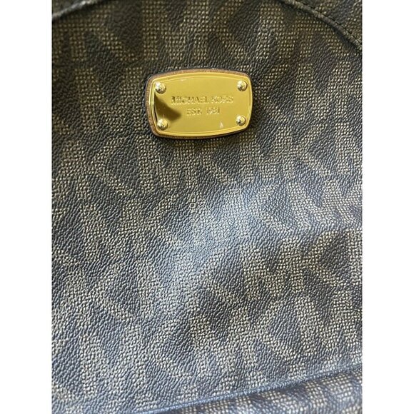 Michael Kors Leather Studded Monogram Backpack - Picture 5 of 11